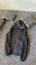 Black Leopard zip up